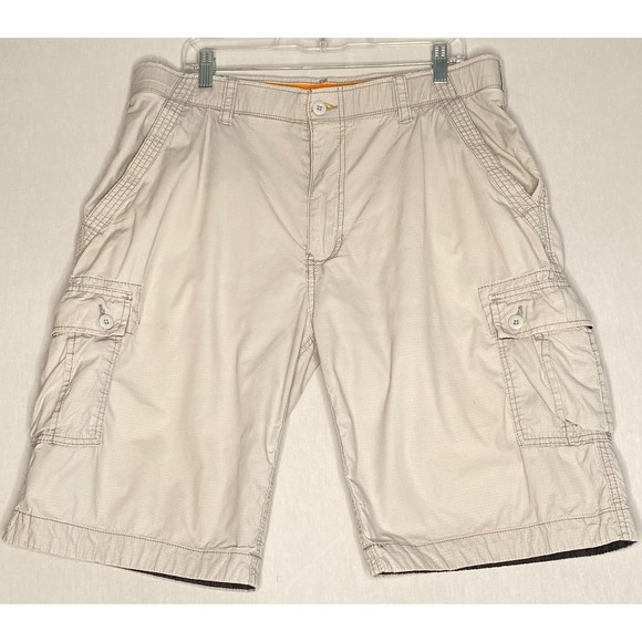 Wear First Mens Shorts 38 Light Gray Cargo Rip Stop Fabric - Picture 1 of 11